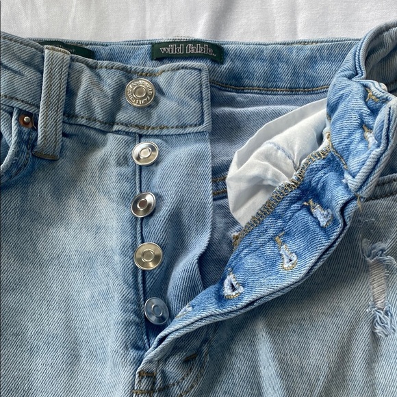 Super High-Rise Straight Wild Fable Size 0 Distressed Jeans - Picture 5 of 7